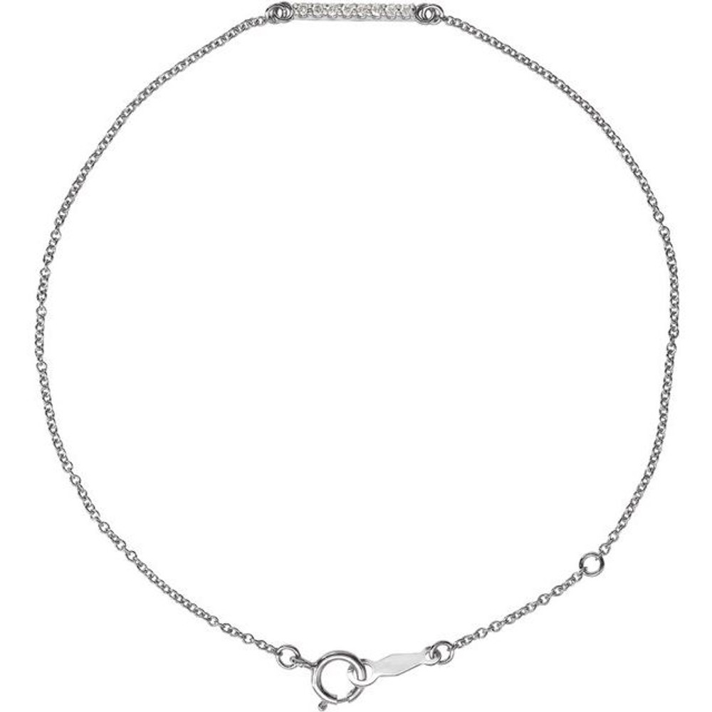 Remind her you'll love her forever with this dazzling diamond bar bracelet.