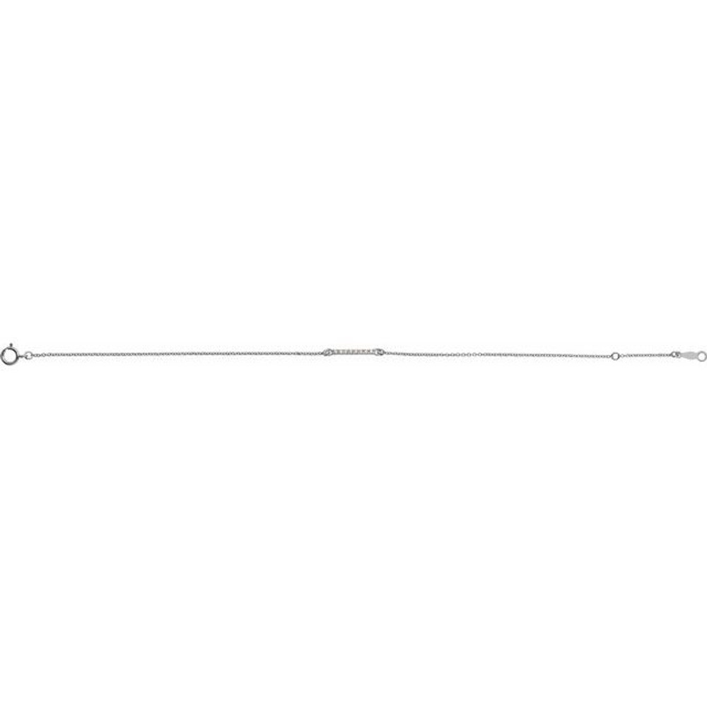 Remind her you'll love her forever with this dazzling diamond bar bracelet.