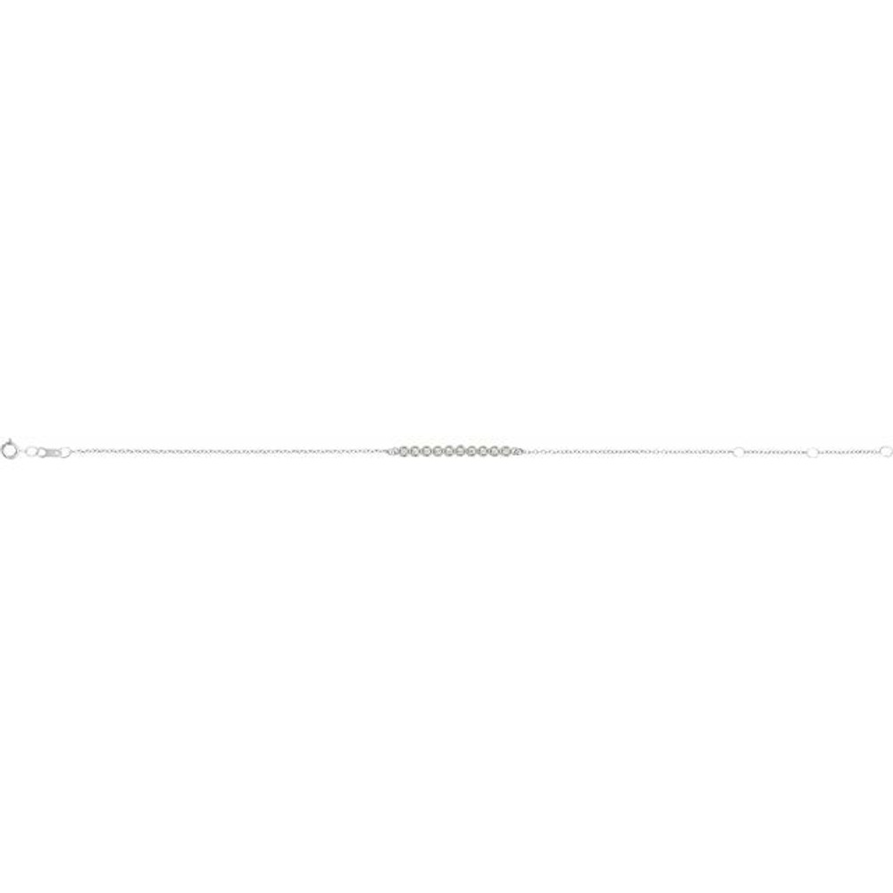 Remind her you'll love her forever with this dazzling diamond bar bracelet.