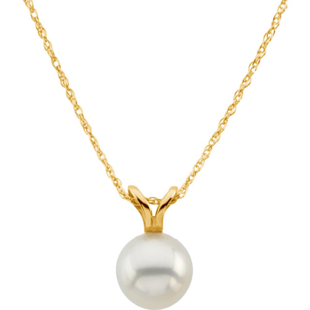 Product Specifications

Quality: 14K Yellow Gold

Size: 06.00 or 07.00 MM

Jewelry State: Complete With Stone

Stone Type: Cultured Pearl

Stone Shape: Round

Stone Quality: AA

Length: 18.00 Inch

Type: Solid Rope Chain In 14K Yellow Gold

Weight: 0.80 grams

Finished State: Polished