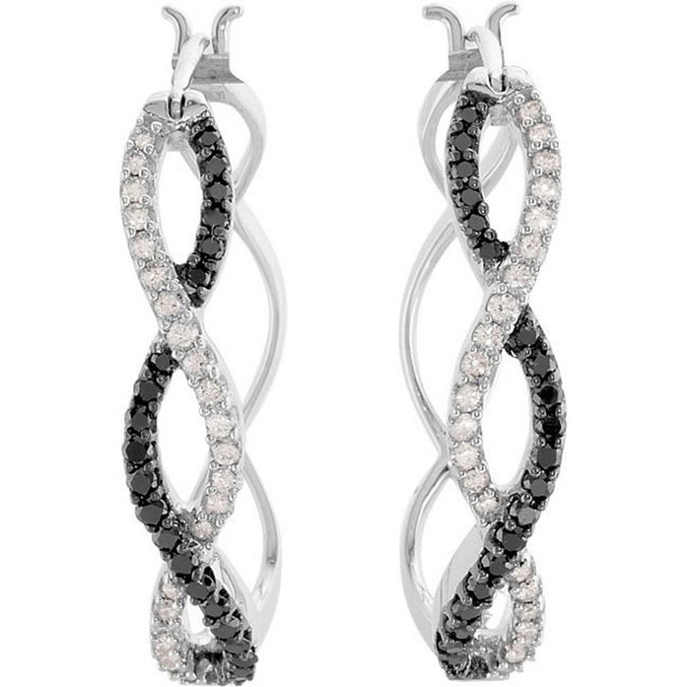 Beautiful 14k solid white gold genuine diamond earrings featuring 1/2 ct. tw. diamonds (G-H color, I1 Clarity).  They are perfect for all occasions, elegant and versatile. You will never want to leave home without them.
