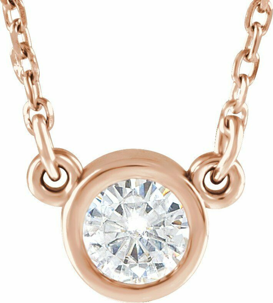 Present her with a gift as lovely as she is with this Forever One solitaire pendant.