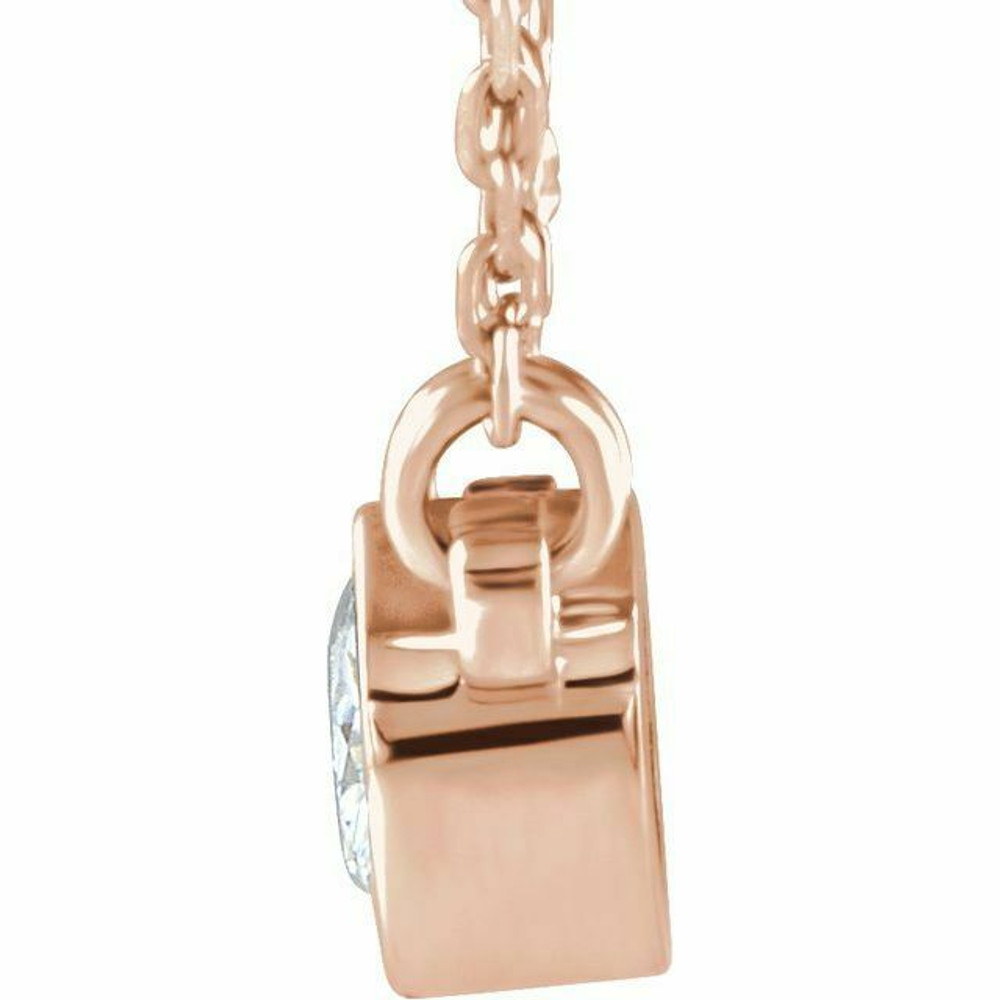 Present her with a gift as lovely as she is with this Forever One solitaire pendant.