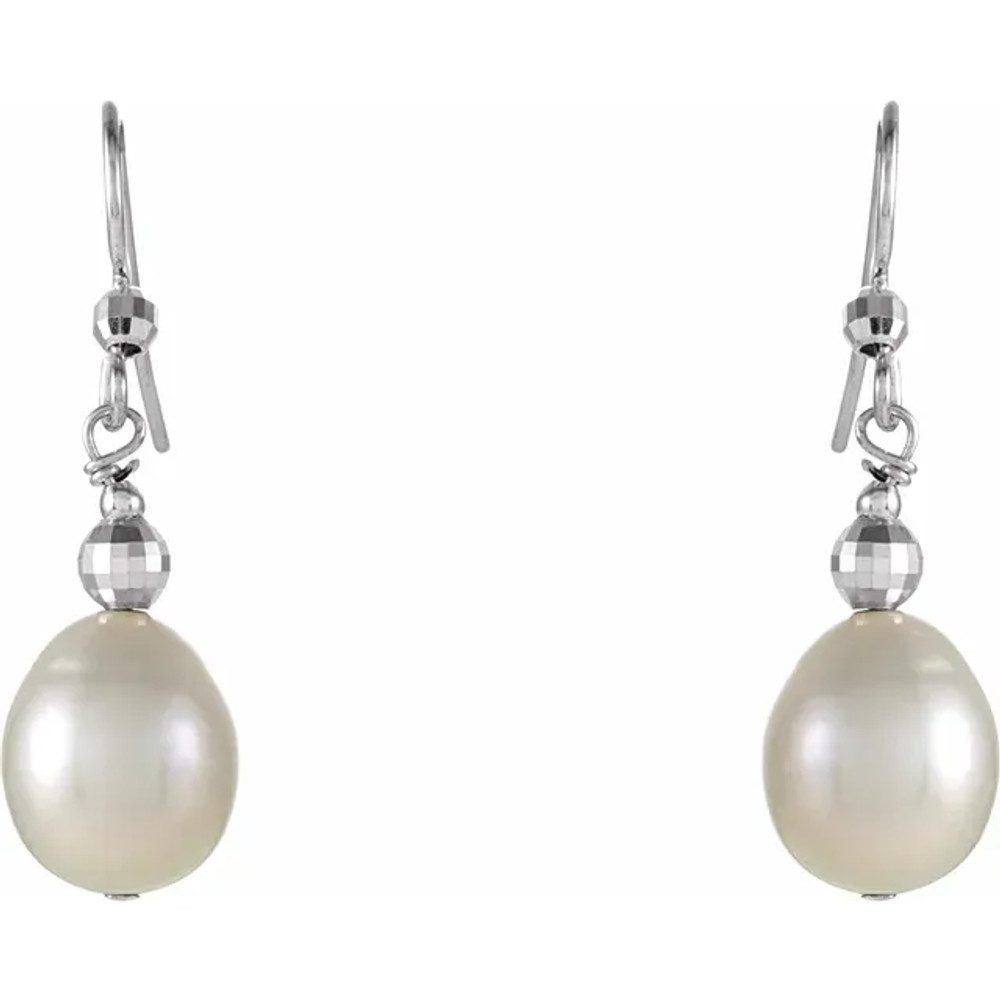 Simply enchanting, these pearl drop earrings complement her feminine style.