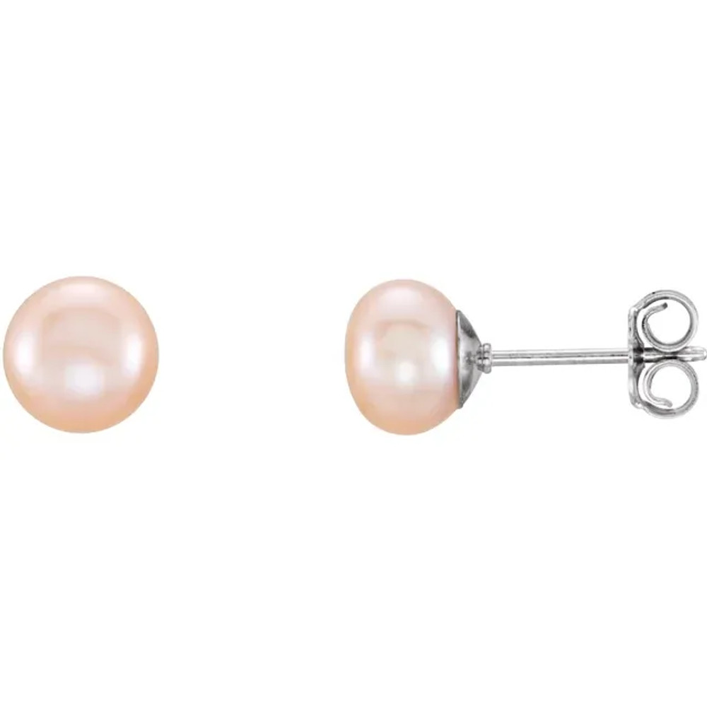Add these cute pink freshwater cultured pearl earrings to your wonderful collection.