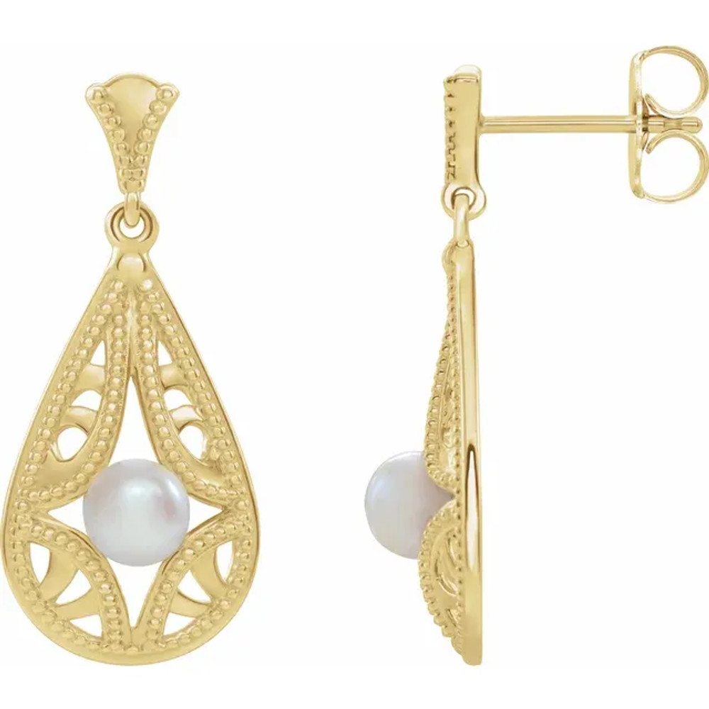 These unique earrings are crafted in 14k yellow gold and make the perfect gift for any occasion!