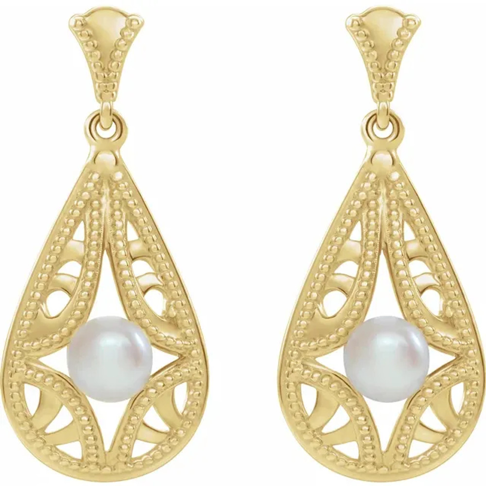 These unique earrings are crafted in 14k yellow gold and make the perfect gift for any occasion!