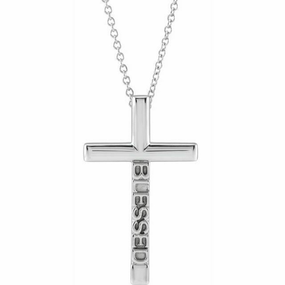 Faith and fashion meet in this cross pendant. A meaningful and significant gift for that special person who is not afraid to show the love for their faith. 