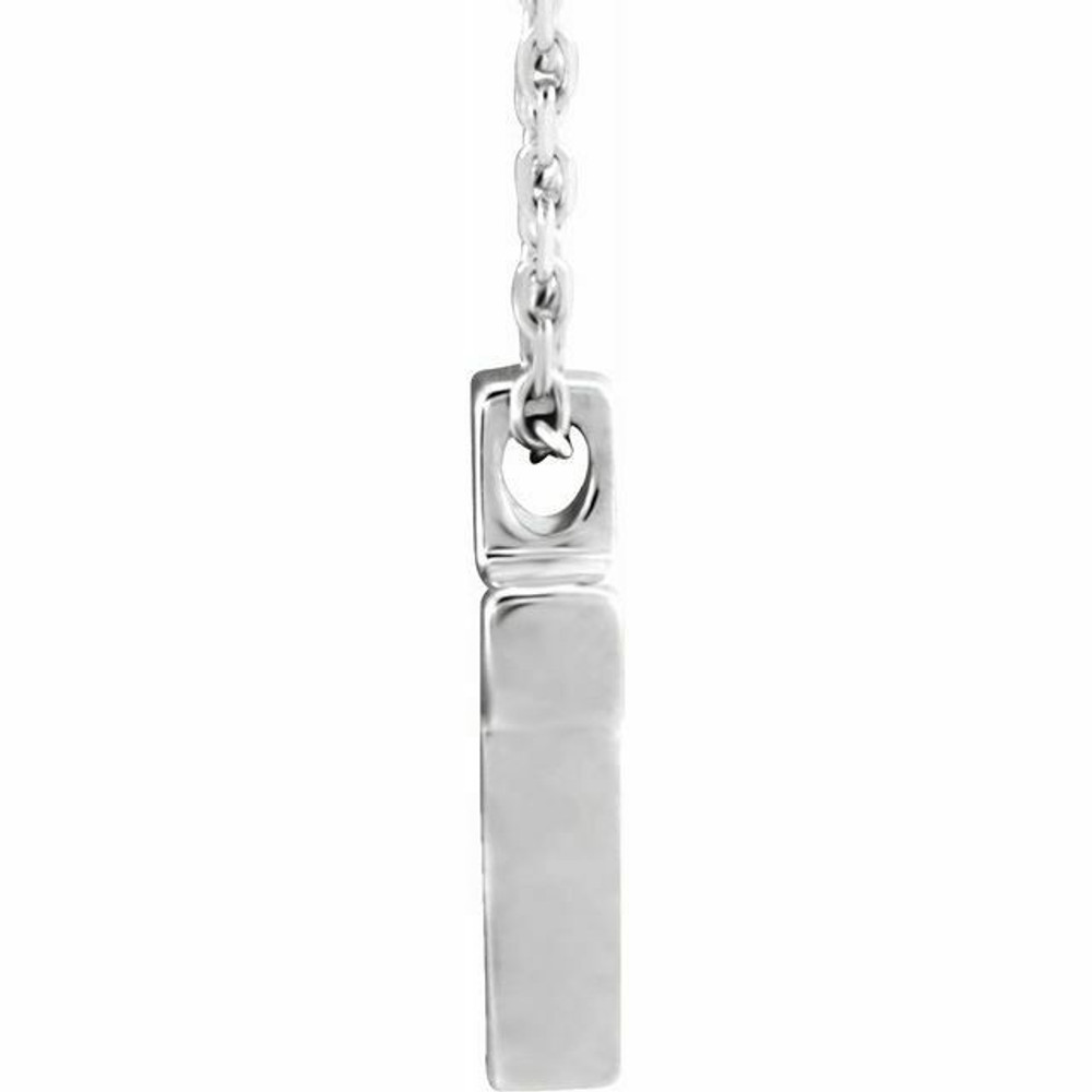 The simplicity of your faith is represented by this sterling silver cross 16-18" adjustable necklace. Polished to a brilliant shine. 