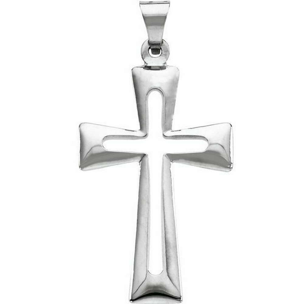 Show your devotion in divine style. This symbolic cross pendant features a traditional design in sterling silver. 