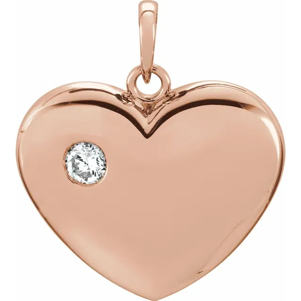 Express your feelings with diamond heart pendant