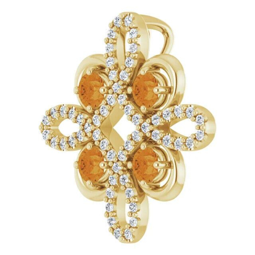 Sparkle with the luck of the Irish with this stunning clover pendant for her.