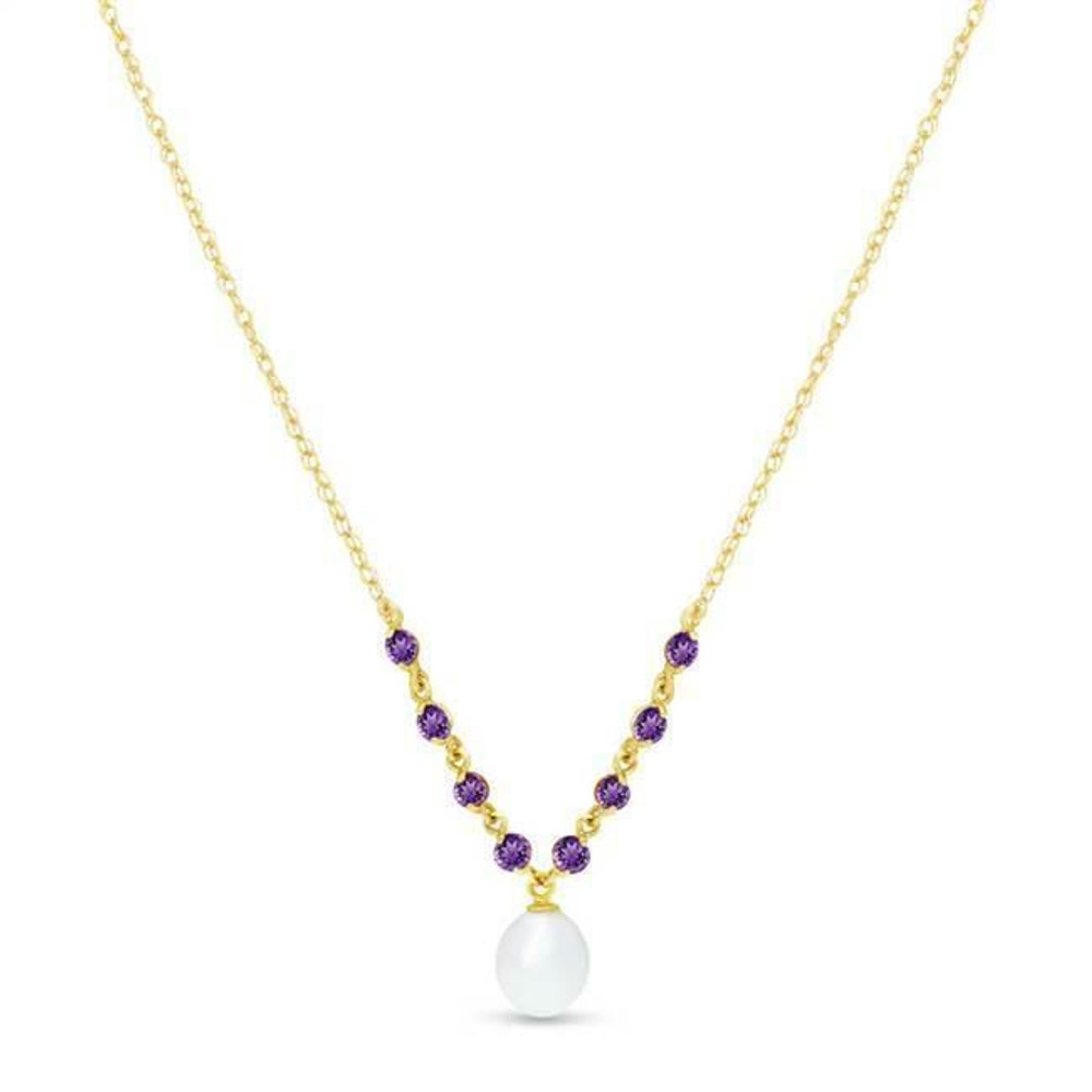  This gorgeous, affordable pearl necklace is perfect for you or a loved one. Forged by hand with passion and precision, this piece is a pure example of how beautiful it is when gemstones and gold come together to form exquisite jewelry that will dazzle the eye and last for generations to come. Available in 14K yellow, white or rose gold.