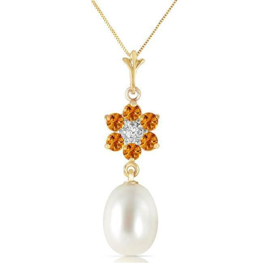 This gorgeous, affordable citrine necklace is perfect for you or a loved one. Forged by hand with passion and precision, this piece is a pure example of how beautiful it is when gemstones and gold come together to form exquisite jewelry that will dazzle the eye and last for generations to come. Available in 14K yellow, white or rose gold.