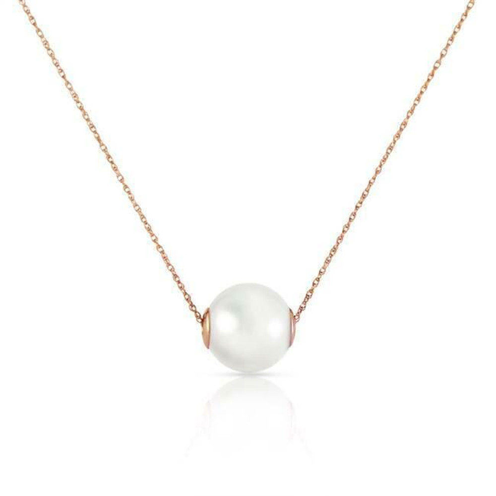  This gorgeous, affordable pearl necklace is perfect for you or a loved one. Forged by hand with passion and precision, this piece is a pure example of how beautiful it is when gemstones and gold come together to form exquisite jewelry that will dazzle the eye and last for generations to come. Available in 14K yellow, white or rose gold.