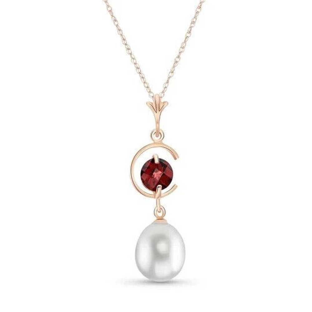 This gorgeous, affordable garnet necklace is perfect for you or a loved one. Forged by hand with passion and precision, this piece is a pure example of how beautiful it is when gemstones and gold come together to form exquisite jewelry that will dazzle the eye and last for generations to come. Available in 14K yellow, white or rose gold.
