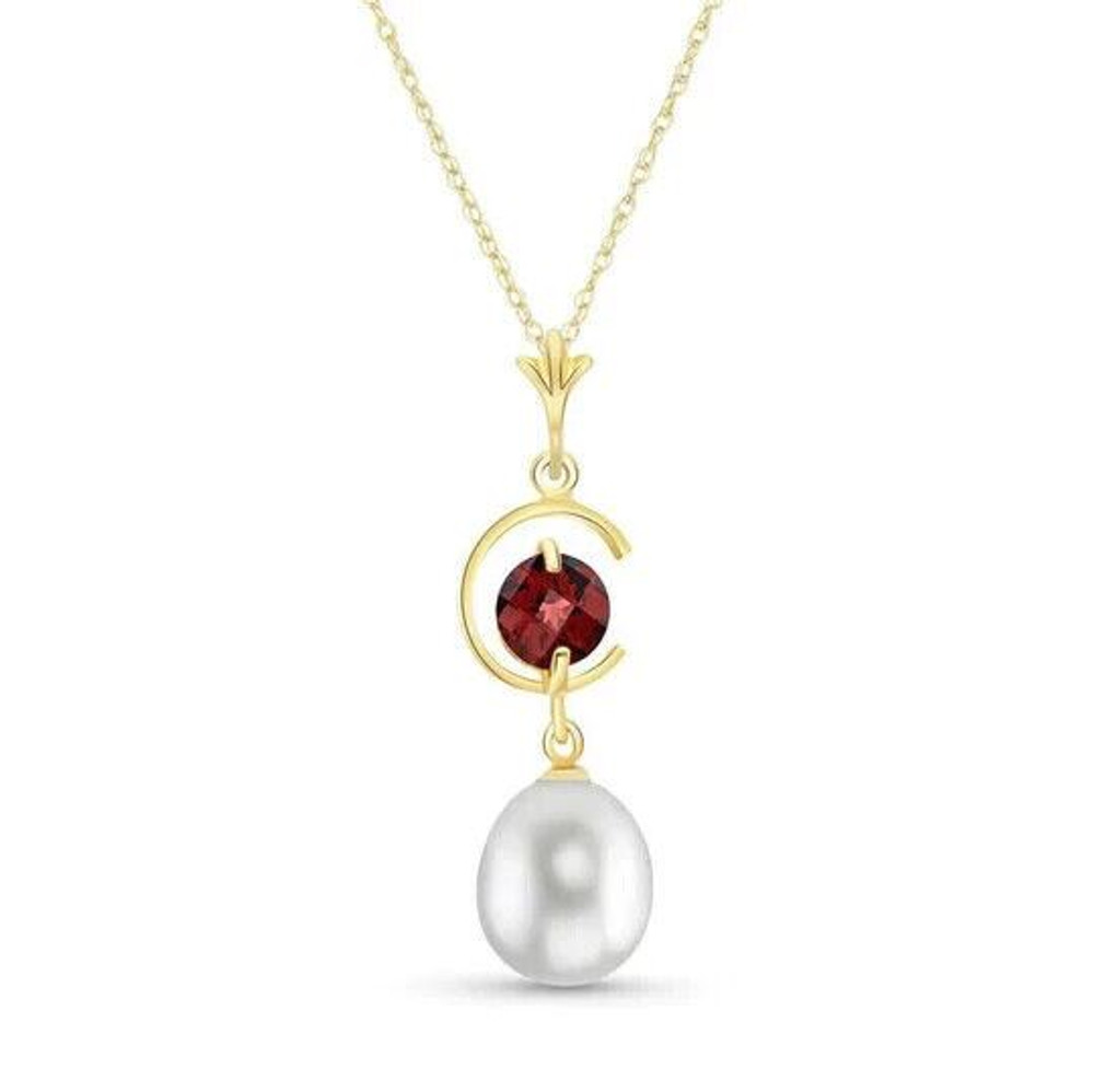 This gorgeous, affordable garnet necklace is perfect for you or a loved one. Forged by hand with passion and precision, this piece is a pure example of how beautiful it is when gemstones and gold come together to form exquisite jewelry that will dazzle the eye and last for generations to come. Available in 14K yellow, white or rose gold.