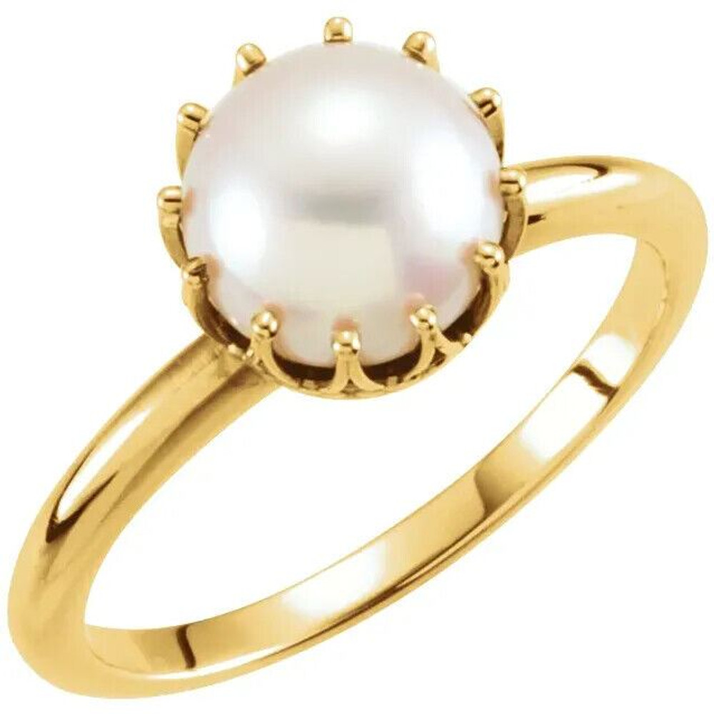 Luxe and lovely, this freshwater cultured pearl fashion ring will take her breath away.