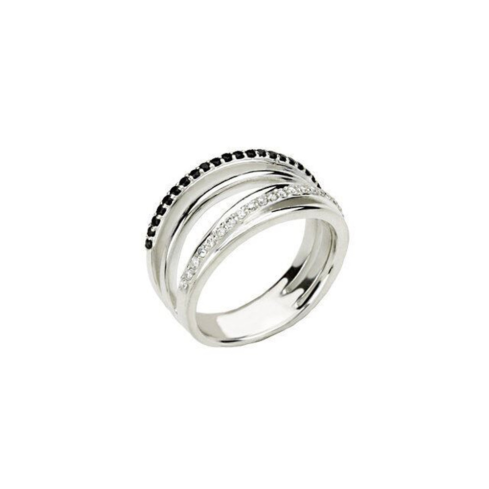 Your evening attire deserves the sleek sparkle of this ring. This Versatile Sterling Silver Fashion Ring is a Great Go-To Accessory.