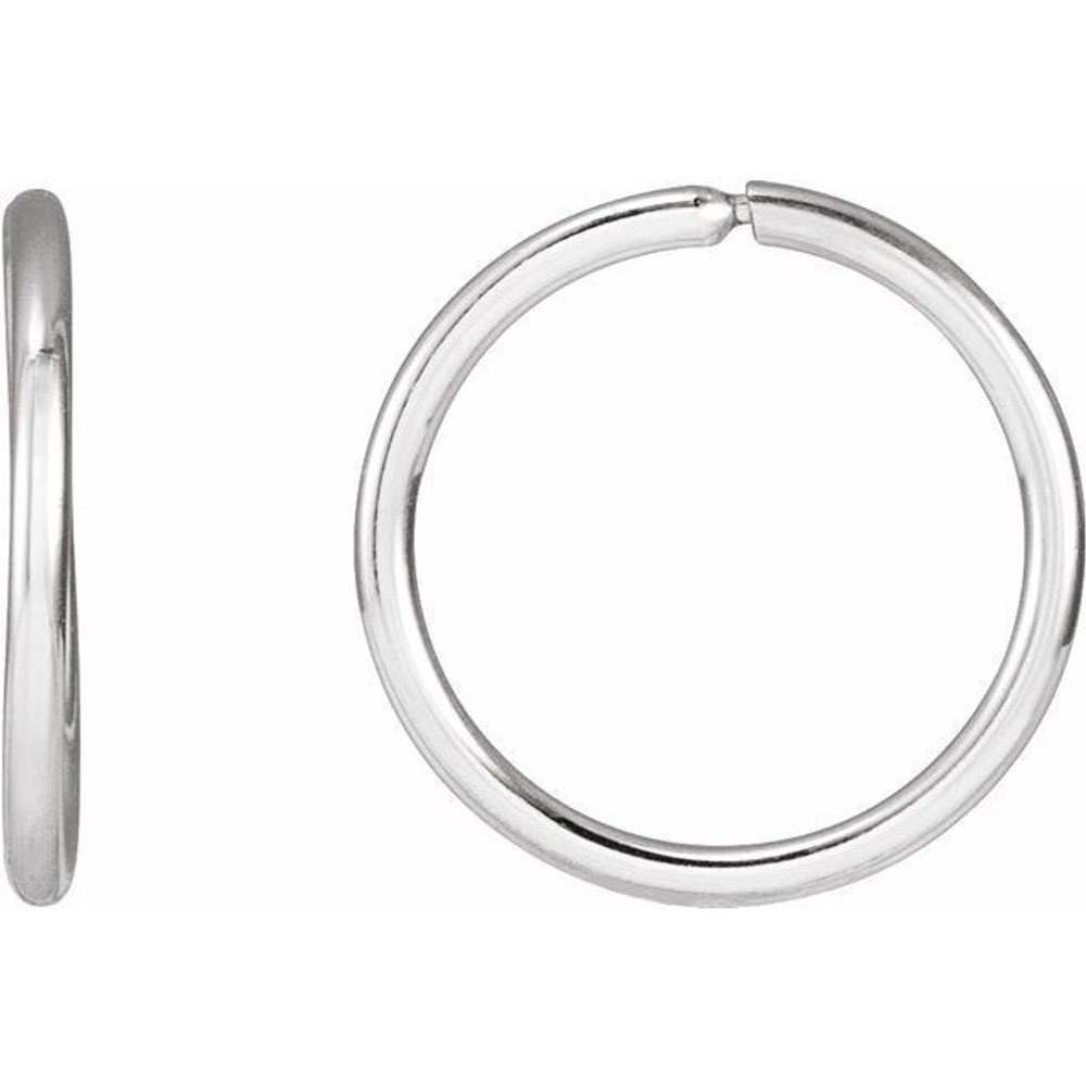 Add some timeless elegance to your jewelry collection with these stunning earrings. Crafted from sterling silver, these endless tube hoop earrings are perfect for any occasion.