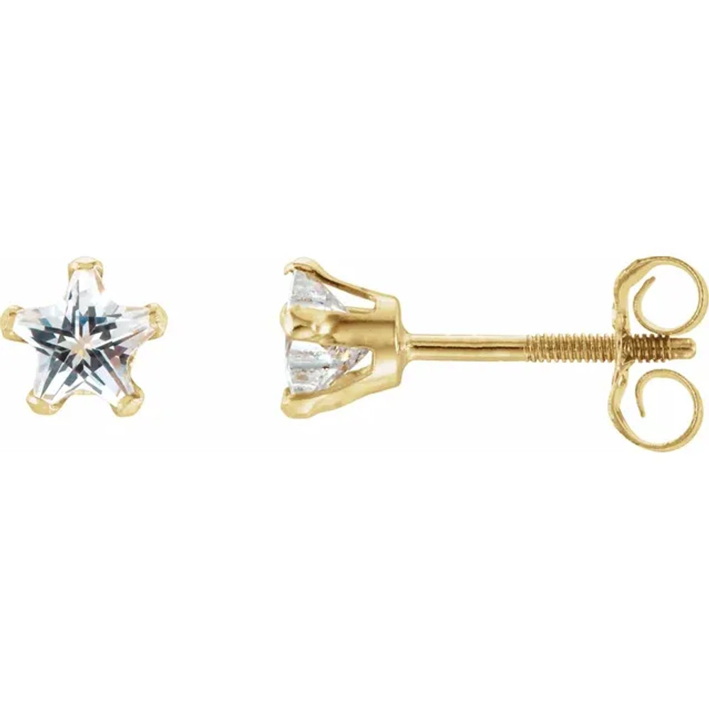 Dazzling with cubic zirconia stones, these Forever 14K stud earrings offer style that's out of this world.