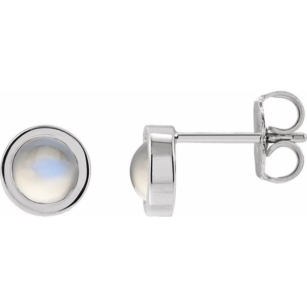 A jewelry box must-have, these moonstone stud earrings pair well with most any attire.