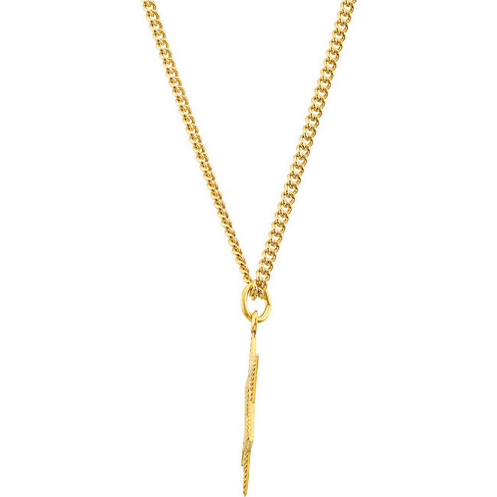 Great looking 24Kt gold plated Star of David pendant hanging from a 24 inch yellow gold plated chain. Total weight of the gold is 2.15 grams.