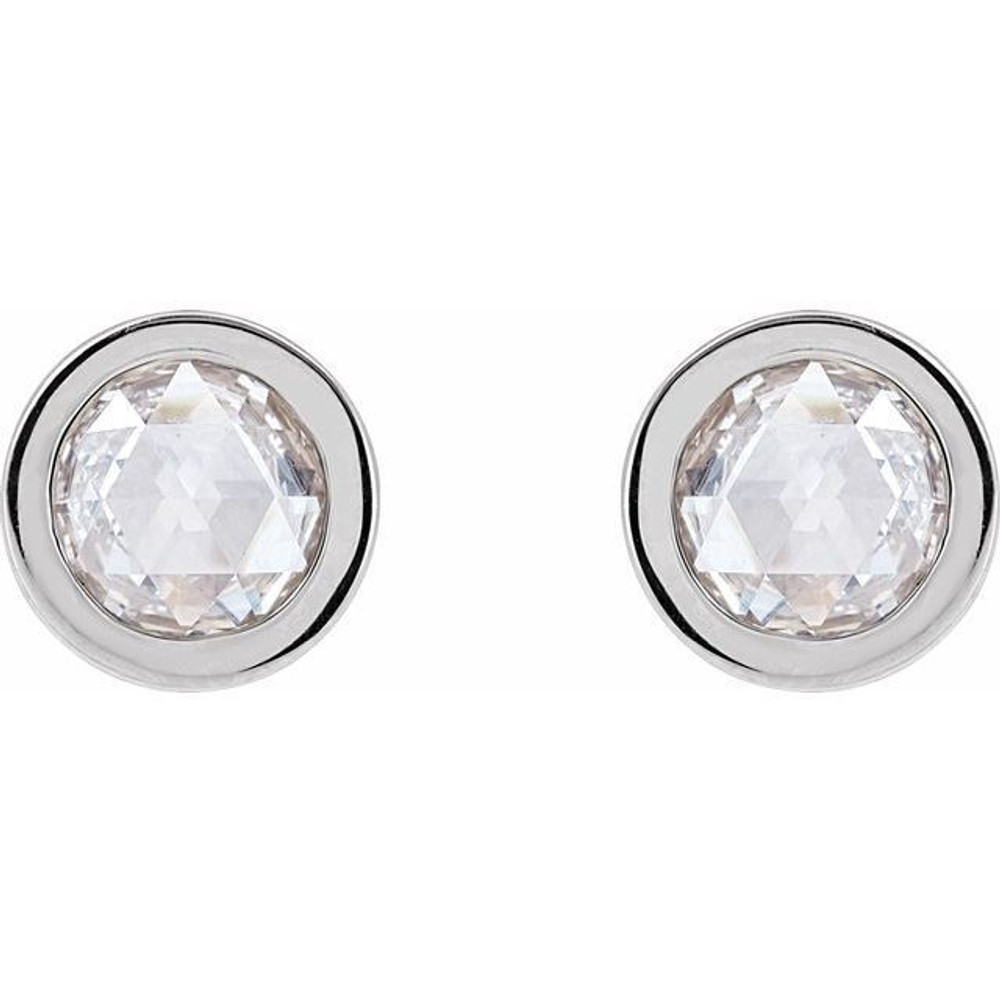Elevate your style with these stunning lab-grown Moissanite solitaire earrings.