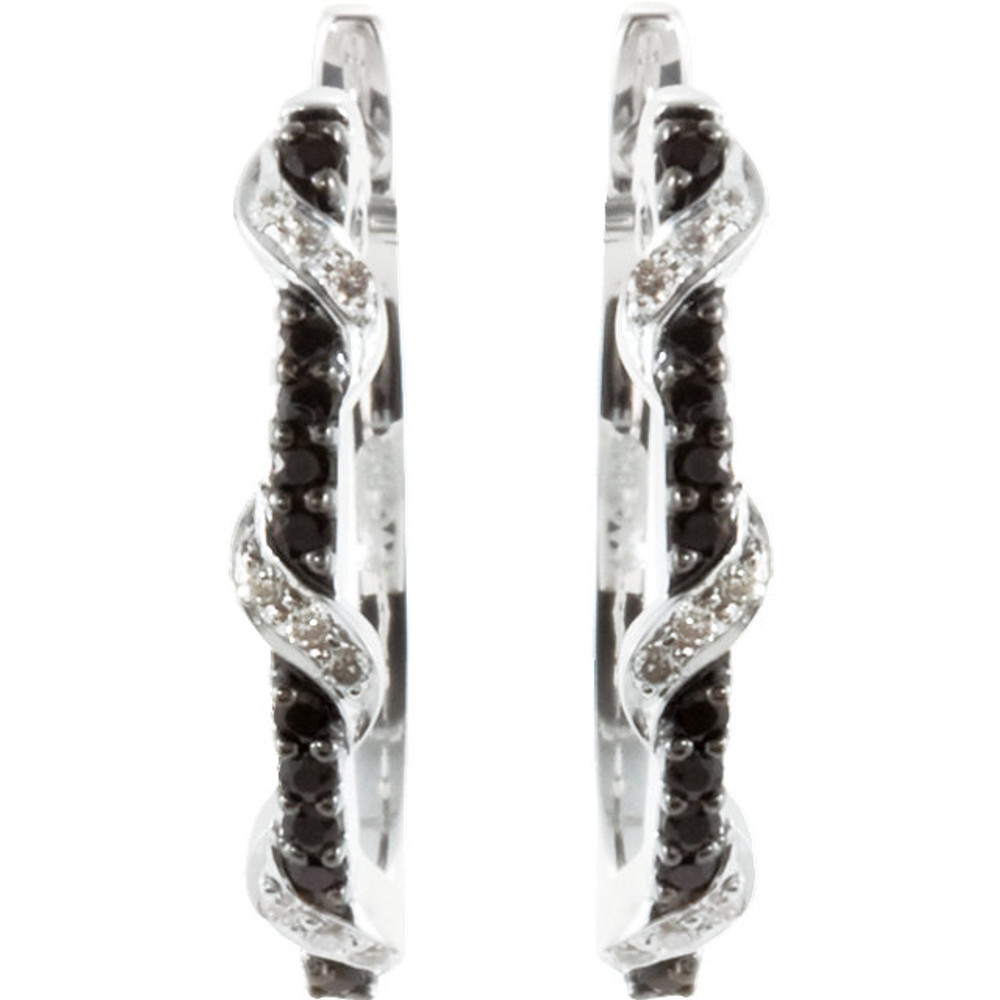 Add these black spinel & diamond earrings to your wonderful collection.
