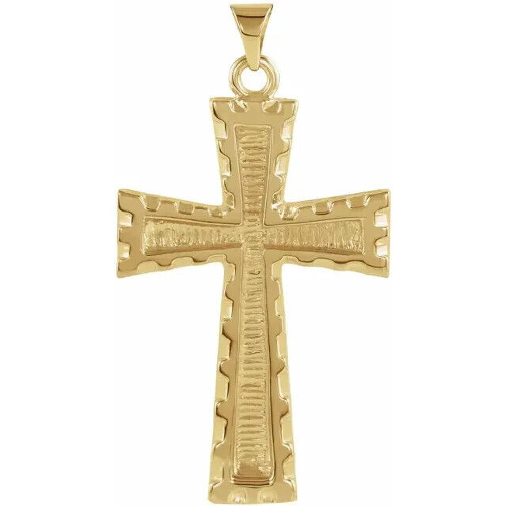 Show off your faith with this stunning 14K yellow gold cross pendant.