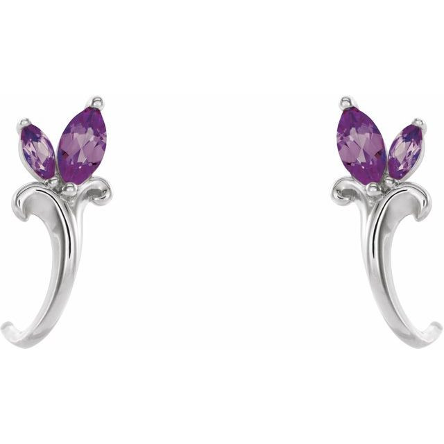 Mesmerizing with magical color, this pair of lab-grown alexandrite earrings make a stylish statement.