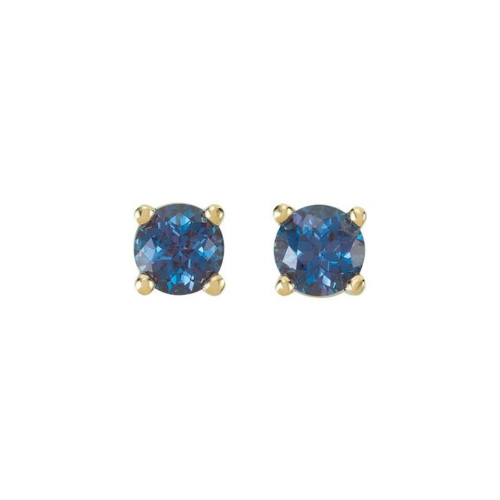 The perfect gift for her June birthday, these alexandrite earrings offer eye-catching style