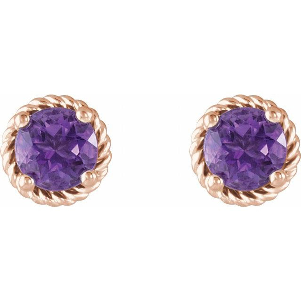 Keep life colorful with the happy hue and standout style of these amethyst gemstone earrings.