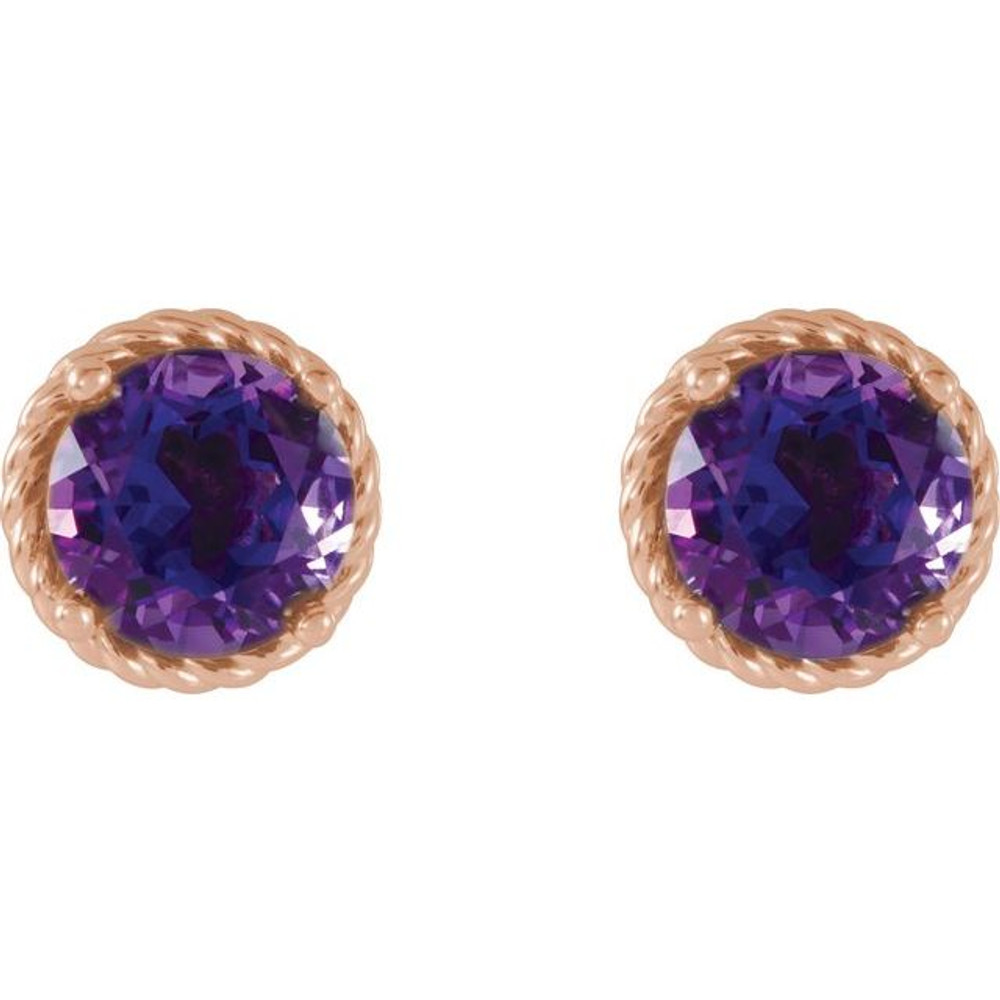 Keep life colorful with the happy hue and standout style of these amethyst gemstone earrings.