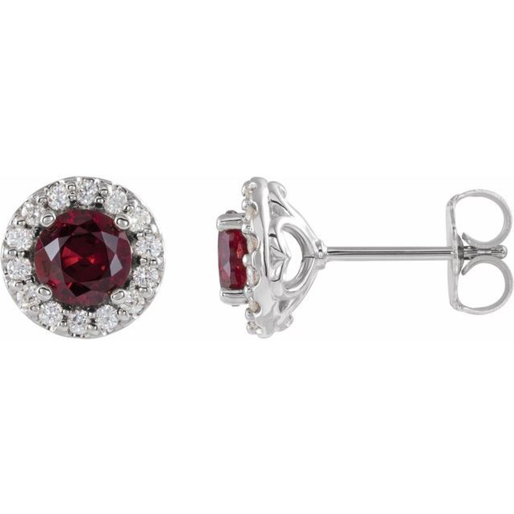 The birthstone of July, rubies symbolize royalty, power and passion, and are said to bring vitality, courage, romance and friendship to those who wear them. These brilliant ruby earrings are the perfect piece for your special someone.