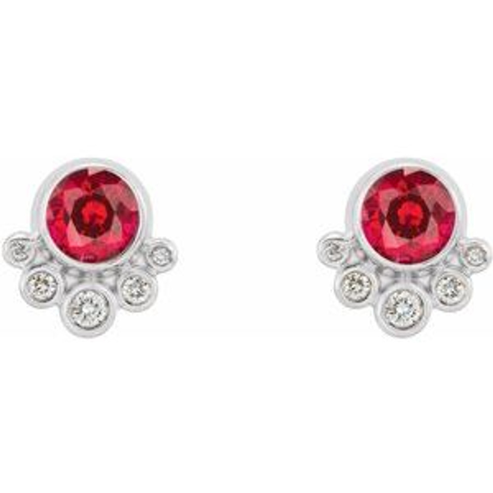 The birthstone of July, rubies symbolize royalty, power and passion, and are said to bring vitality, courage, romance and friendship to those who wear them. These brilliant ruby earrings are the perfect piece for your special someone.