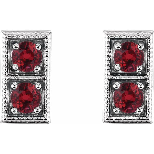 The birthstone of July, rubies symbolize royalty, power and passion, and are said to bring vitality, courage, romance and friendship to those who wear them. These brilliant ruby earrings are the perfect piece for your special someone.