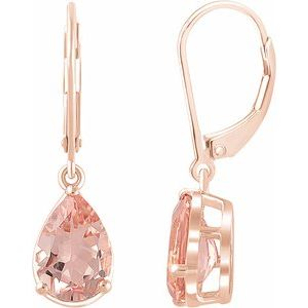 Turn heads with these eye-catching morganite earrings.