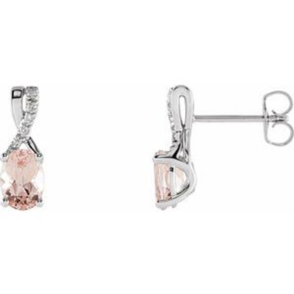 Turn heads with these eye-catching morganite earrings.