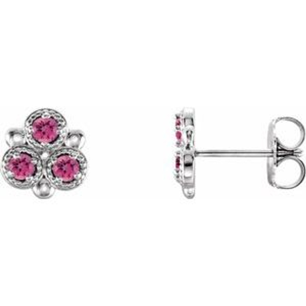 Take your look from ready to resplendent with these pink tourmaline earrings.