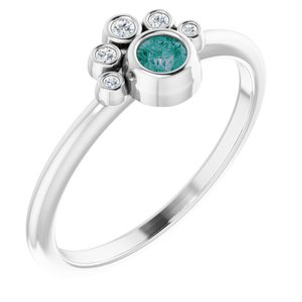A colorful way to show your love, this alexandrite ring is the start of something beautiful.