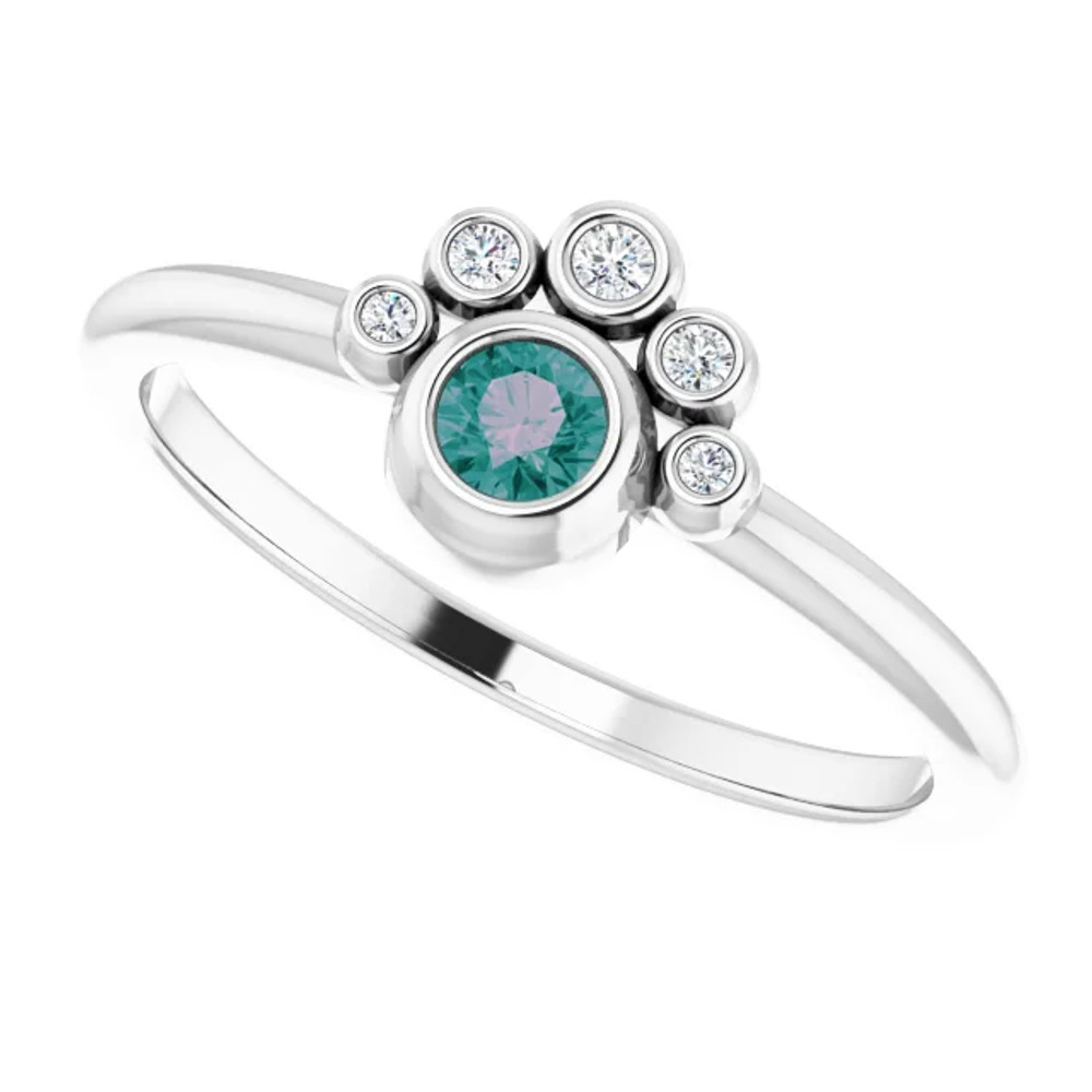 A colorful way to show your love, this alexandrite ring is the start of something beautiful.