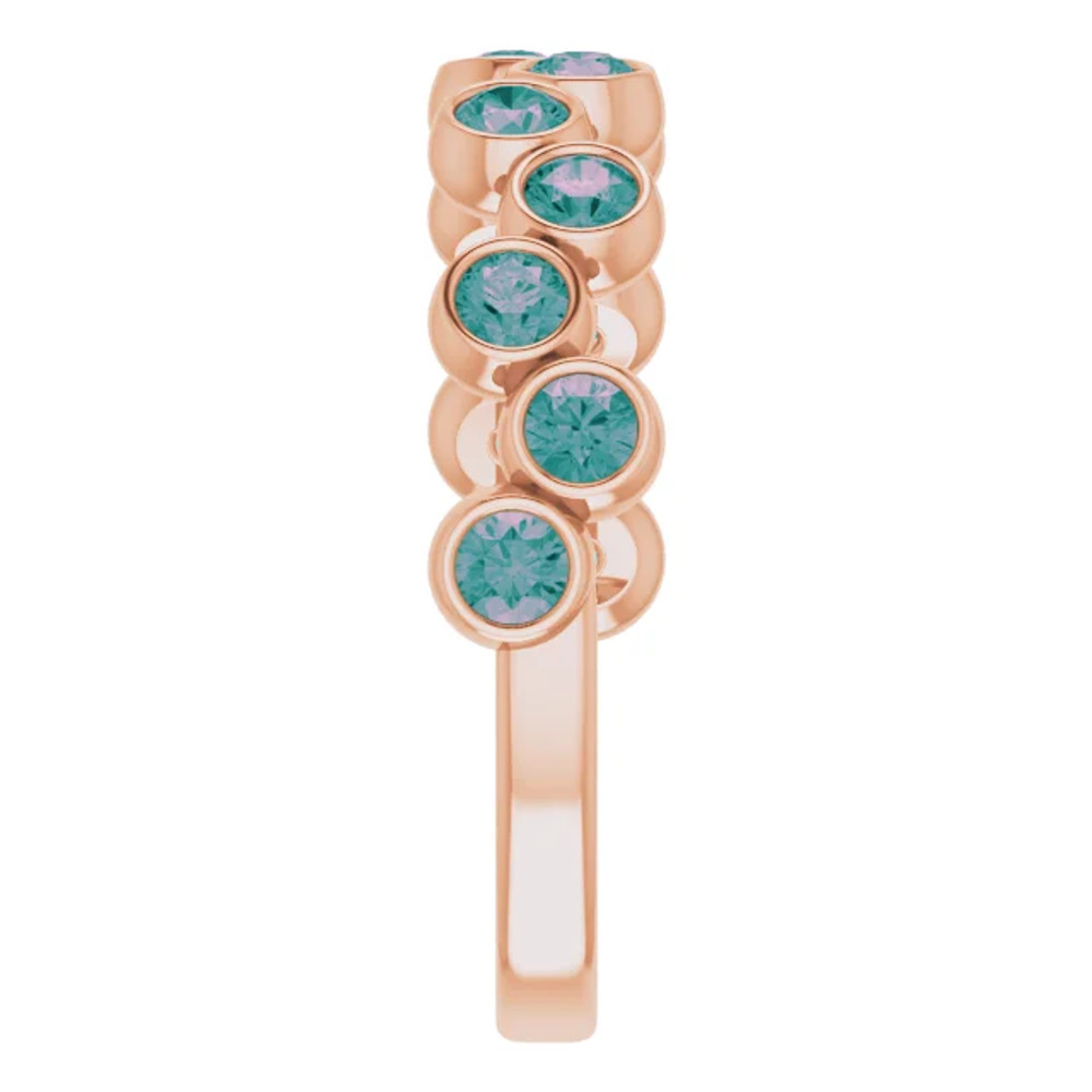 A colorful way to show your love, this alexandrite ring in 14k rose gold is the start of something beautiful.
