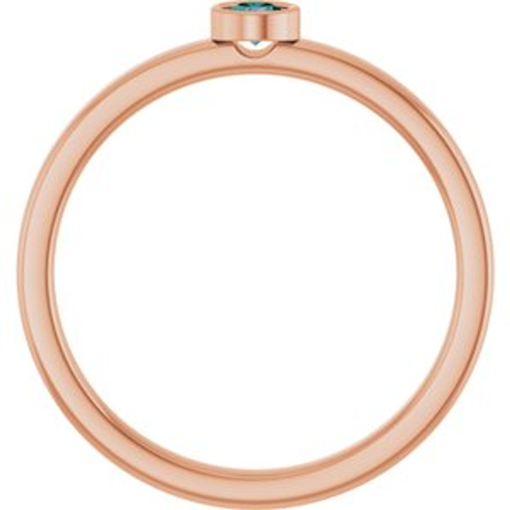 A colorful way to show your love, this alexandrite ring in 14k rose gold is the start of something beautiful.