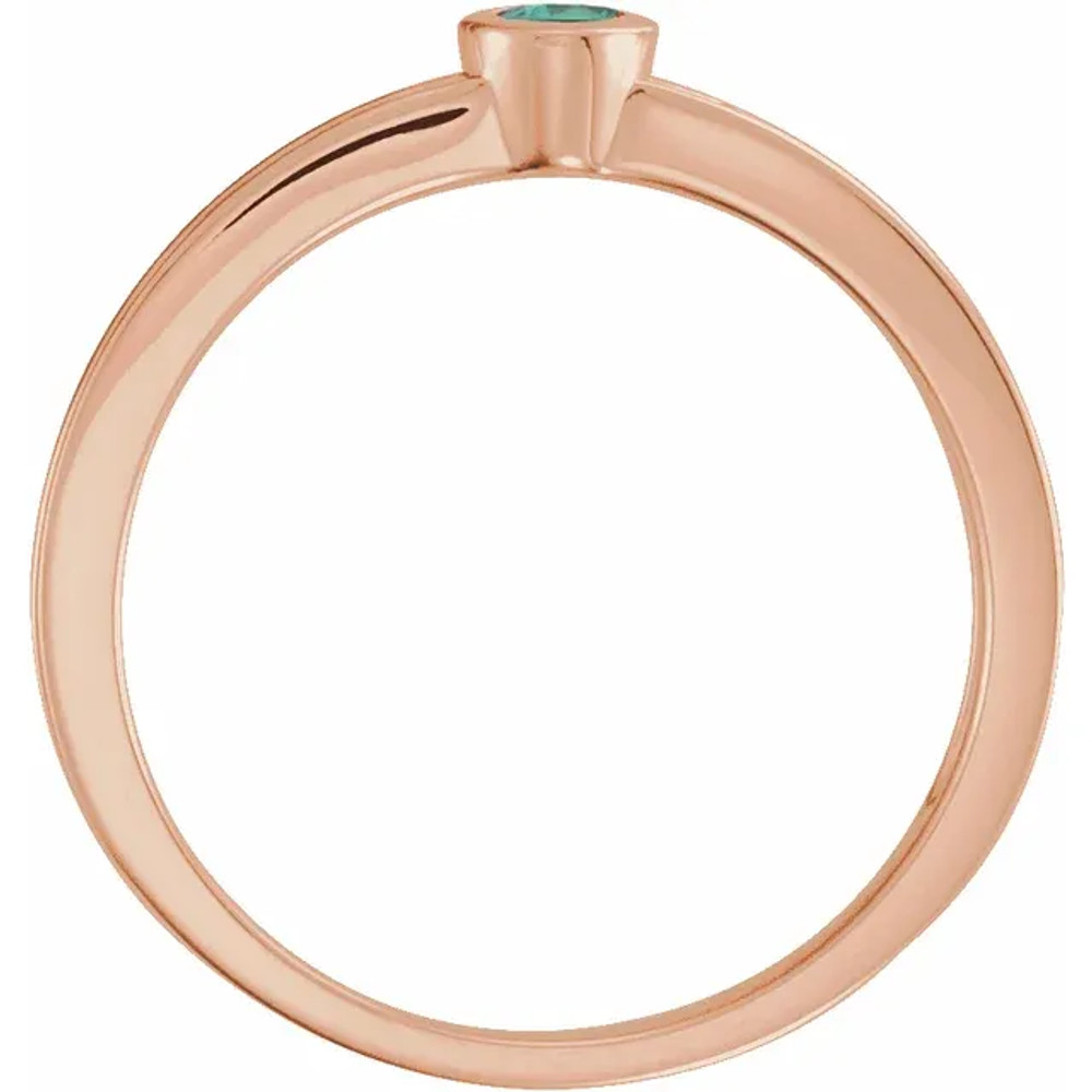A colorful way to show your love, this alexandrite ring in 14k rose gold is the start of something beautiful.