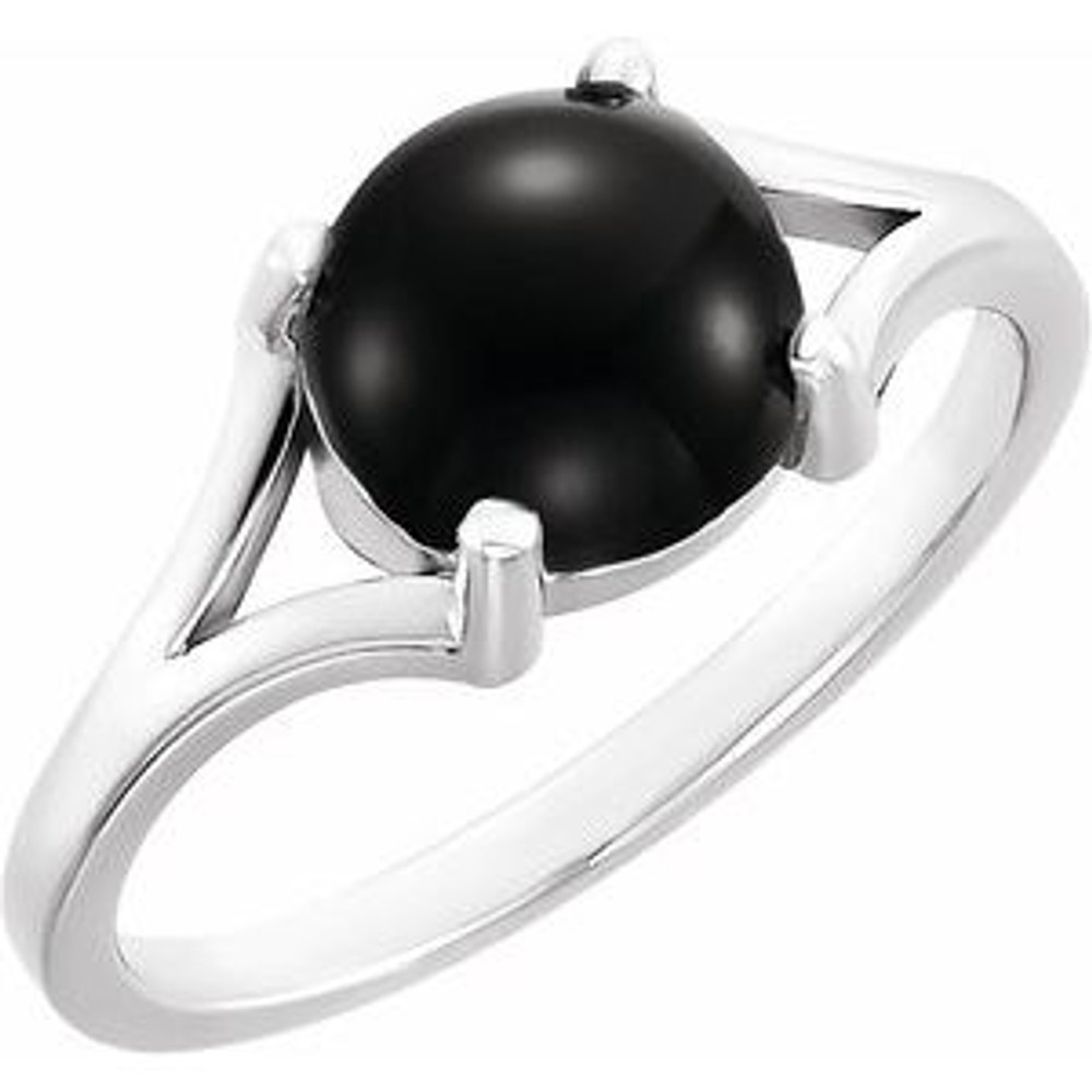 Wear bold color in a sophisticated way with this black onyx ring, an anytime choice you'll turn to often.