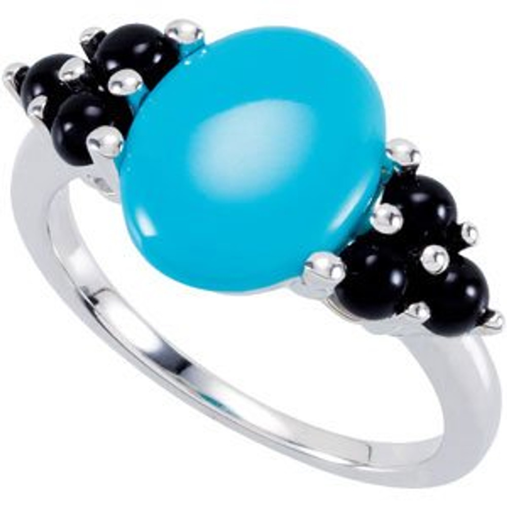Wear bold color in a sophisticated way with this black onyx ring, an anytime choice you'll turn to often.