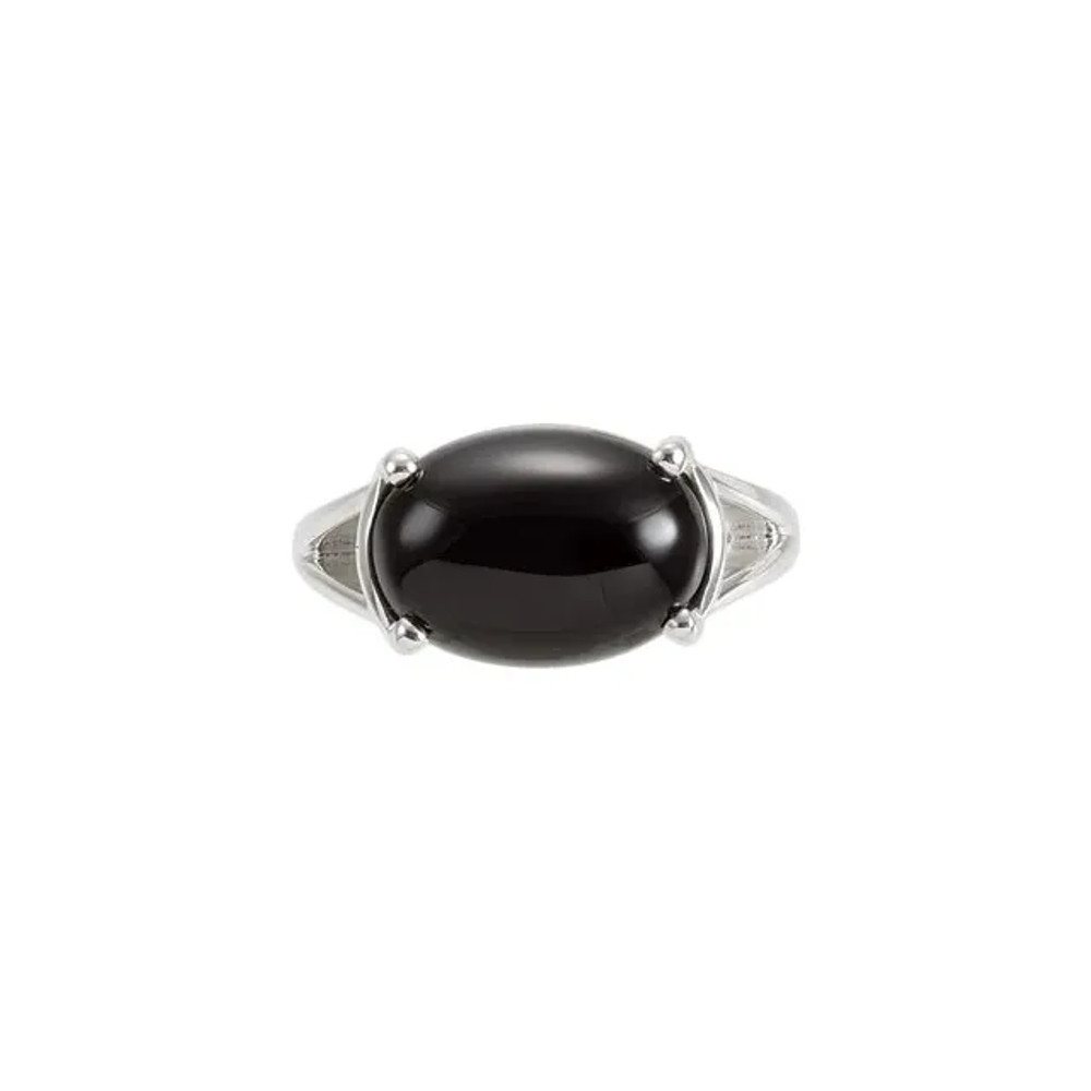 Wear bold color in a sophisticated way with this black onyx ring, an anytime choice you'll turn to often.