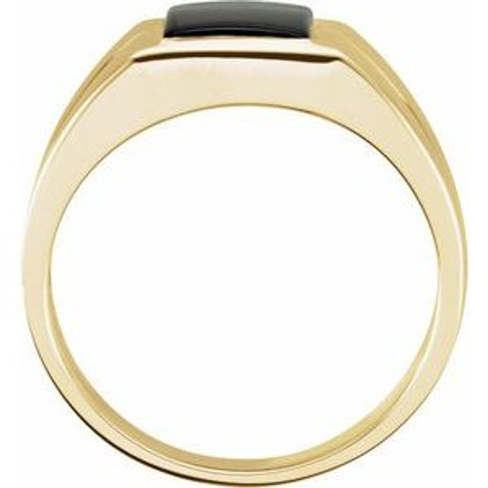 Wear bold color in a sophisticated way with this black onyx ring, an anytime choice you'll turn to often.