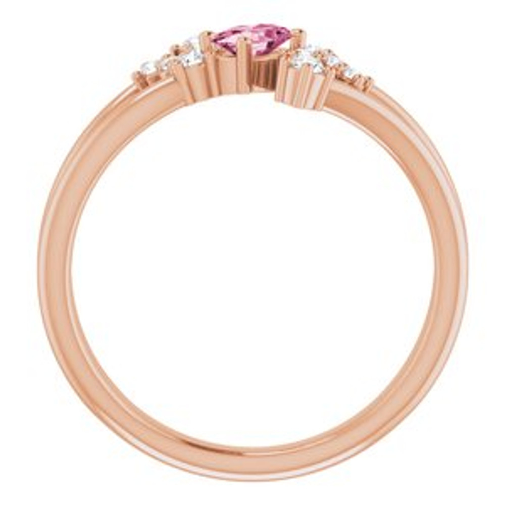 Fabulous and feminine, this pink tourmaline ring will make you feel more beautiful than ever after just moments of having it on.